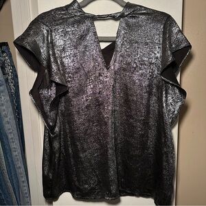Metallic Silver Worthington Women's Top
